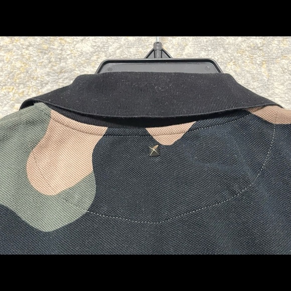 EUC Men’s X-Small Valentino Camouflage Short-sleeve Polo Shirt In Army Green - Picture 7 of 11